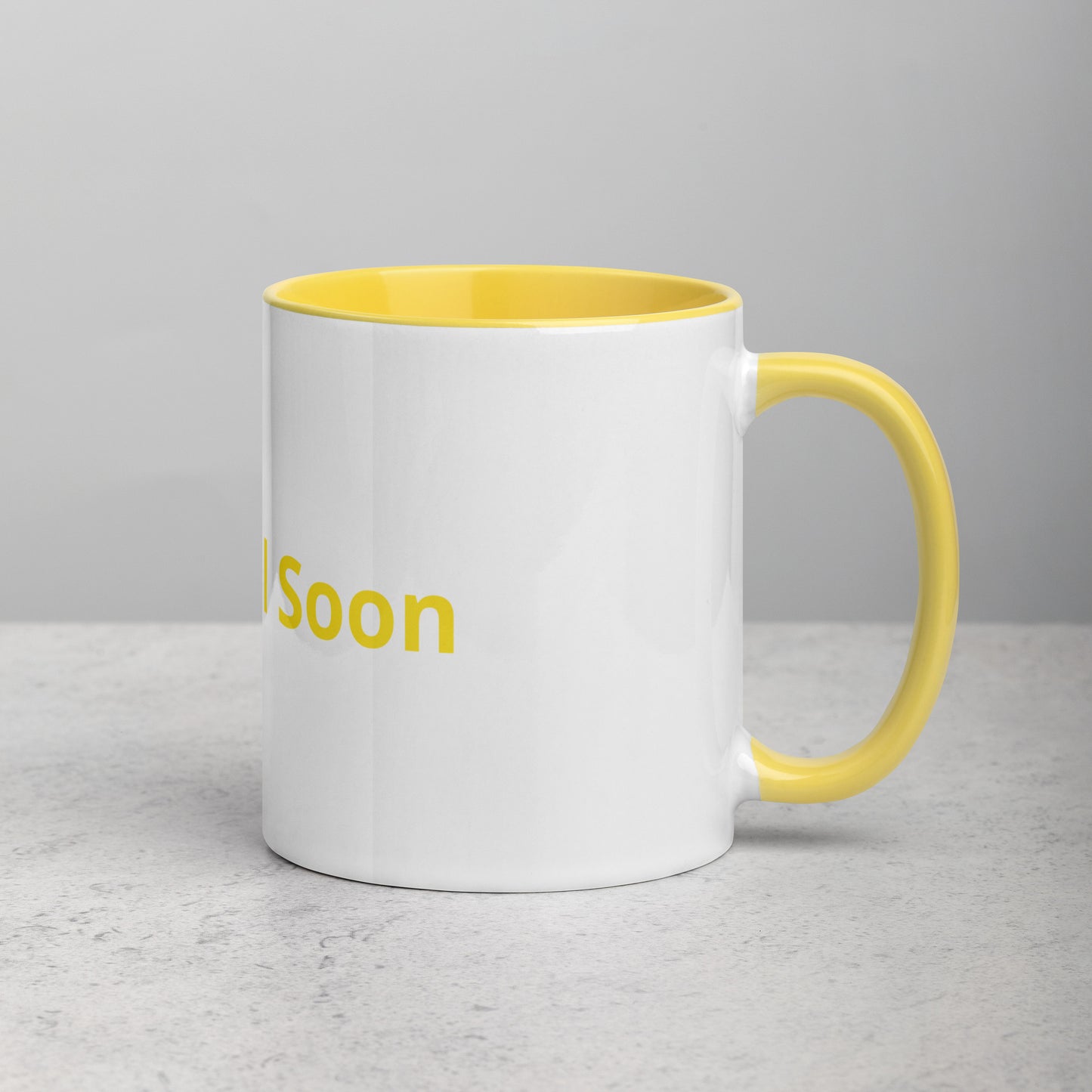 White Cup with Color Inside