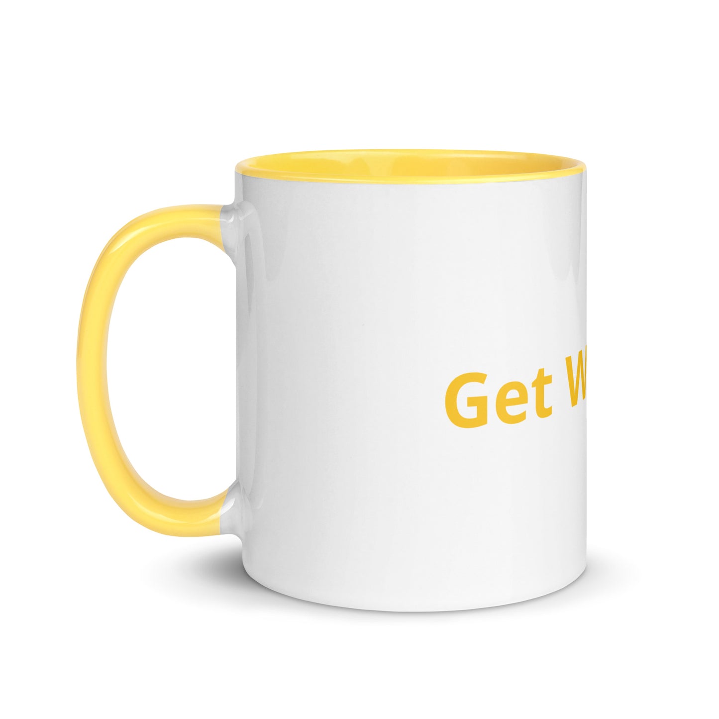 White Cup with Color Inside