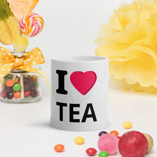 White Cup I Love Tea Cup