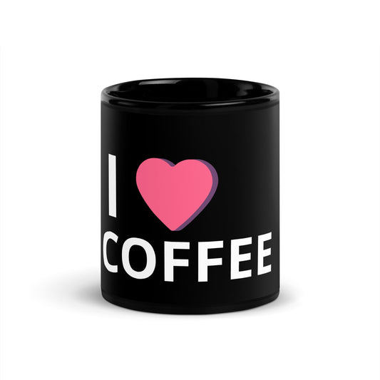 Black Glossy Coffee Mug, Cup
