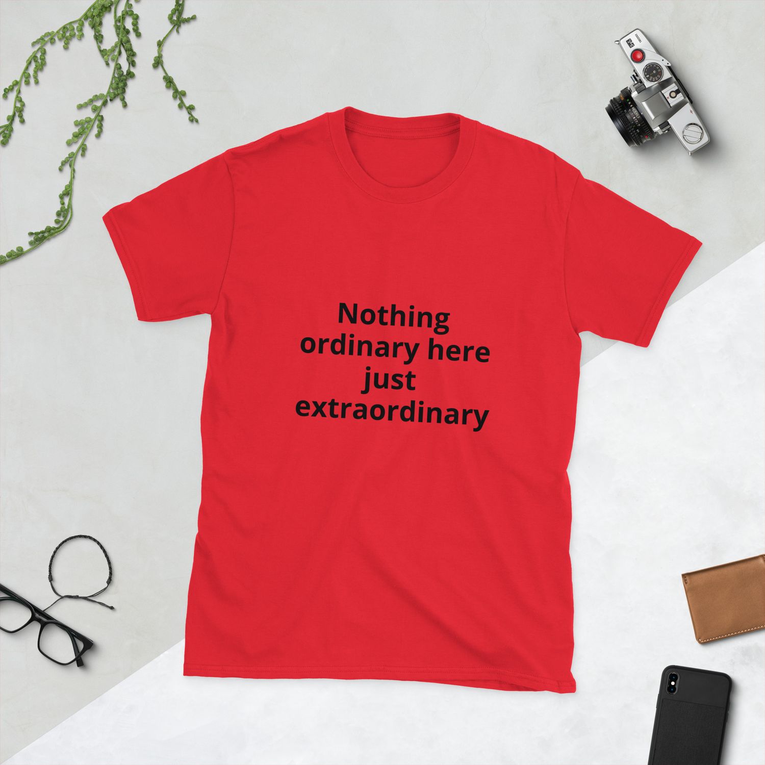 Red Short-Sleeve T-Shirt - Red - S