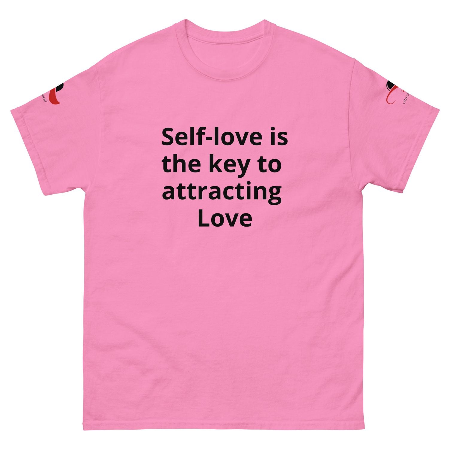 White T-Shirt - Dark Pink - S