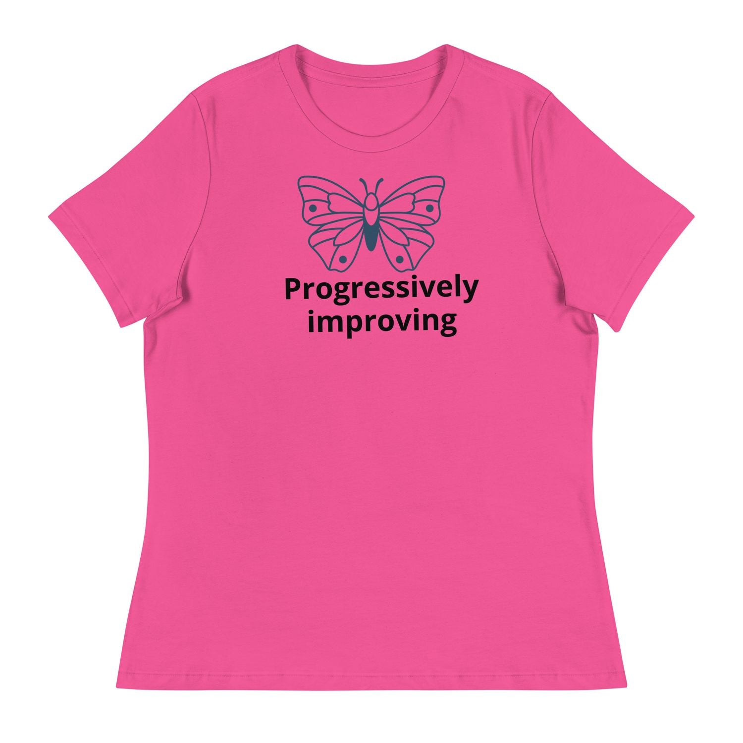 White T-Shirt - S - Dark Pink