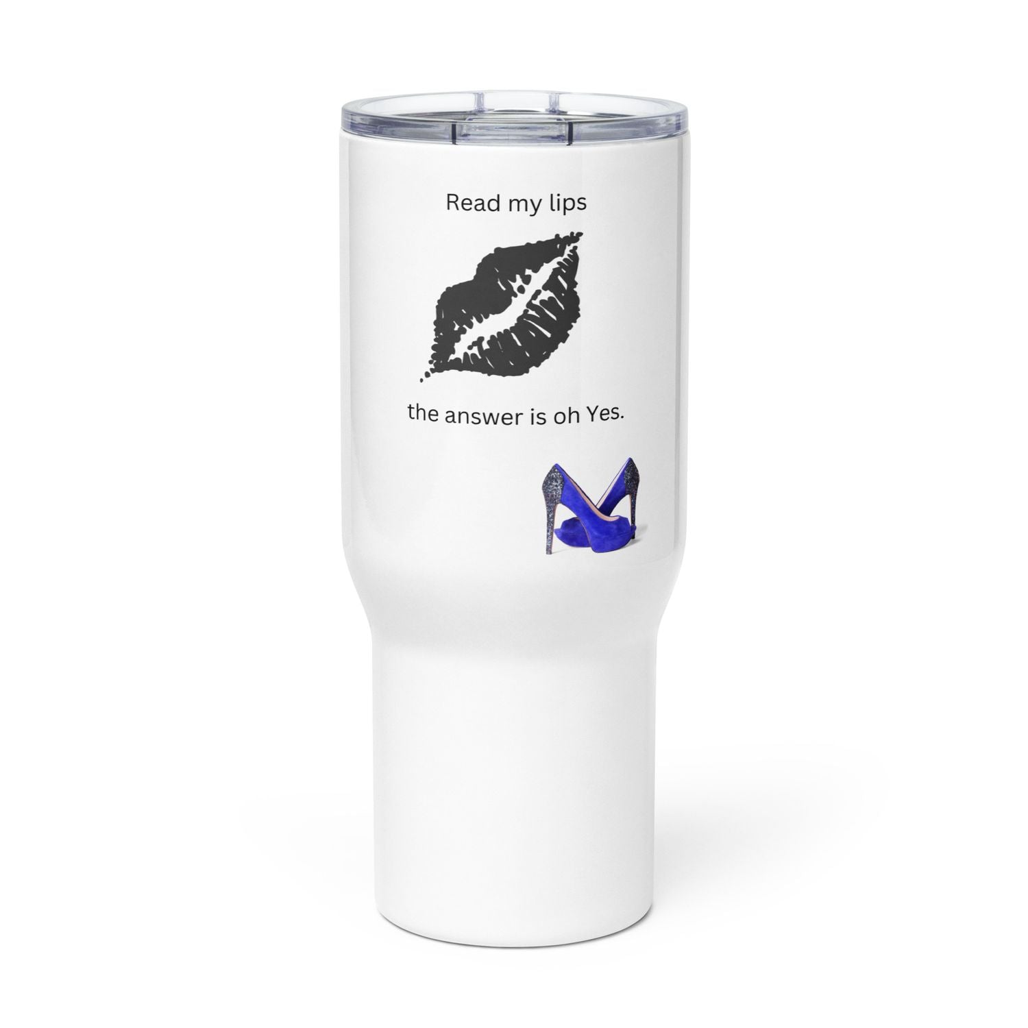 White Travel Cup with Handle