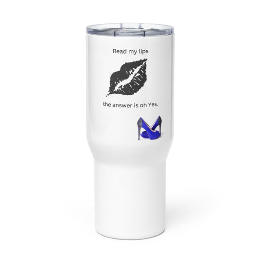 White Travel Cup with Handle