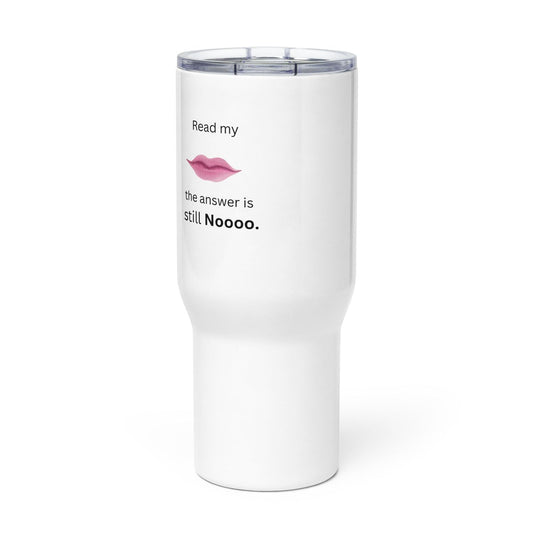 White Travel Cup with Handle