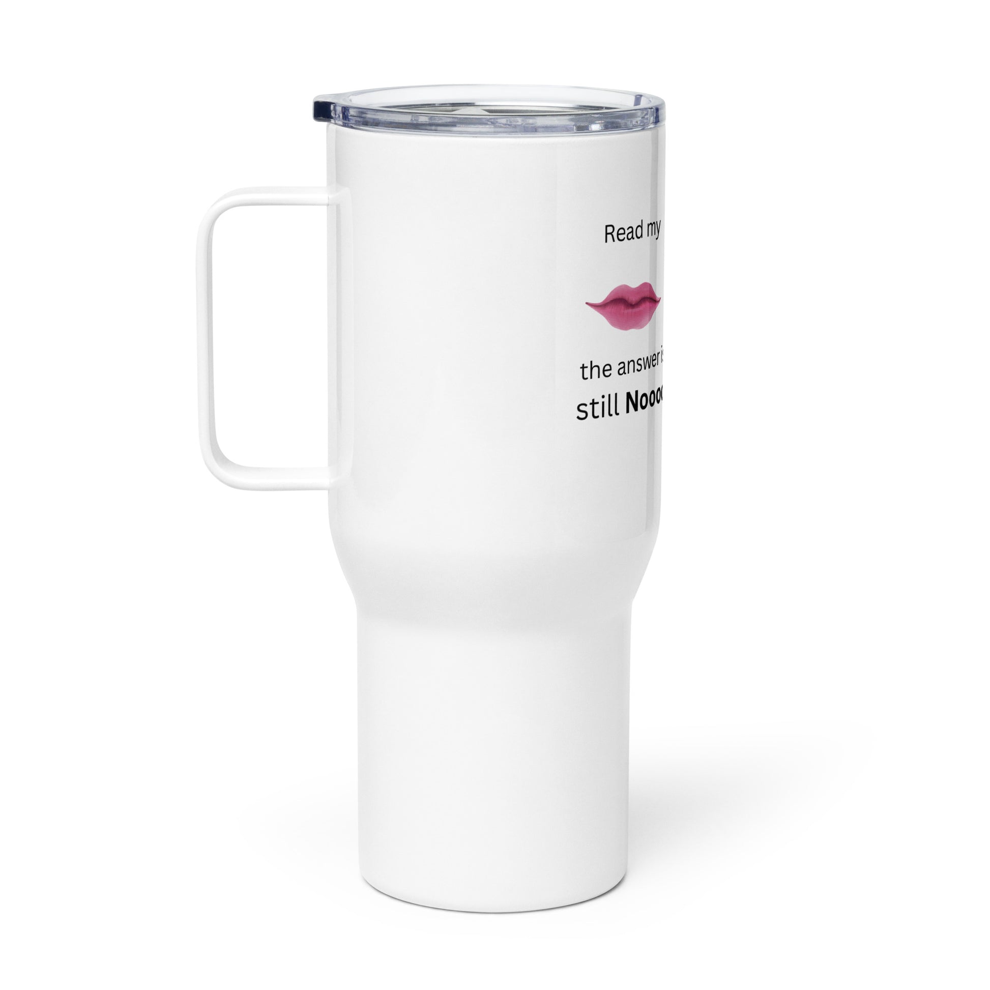 White Travel Cup with Handle