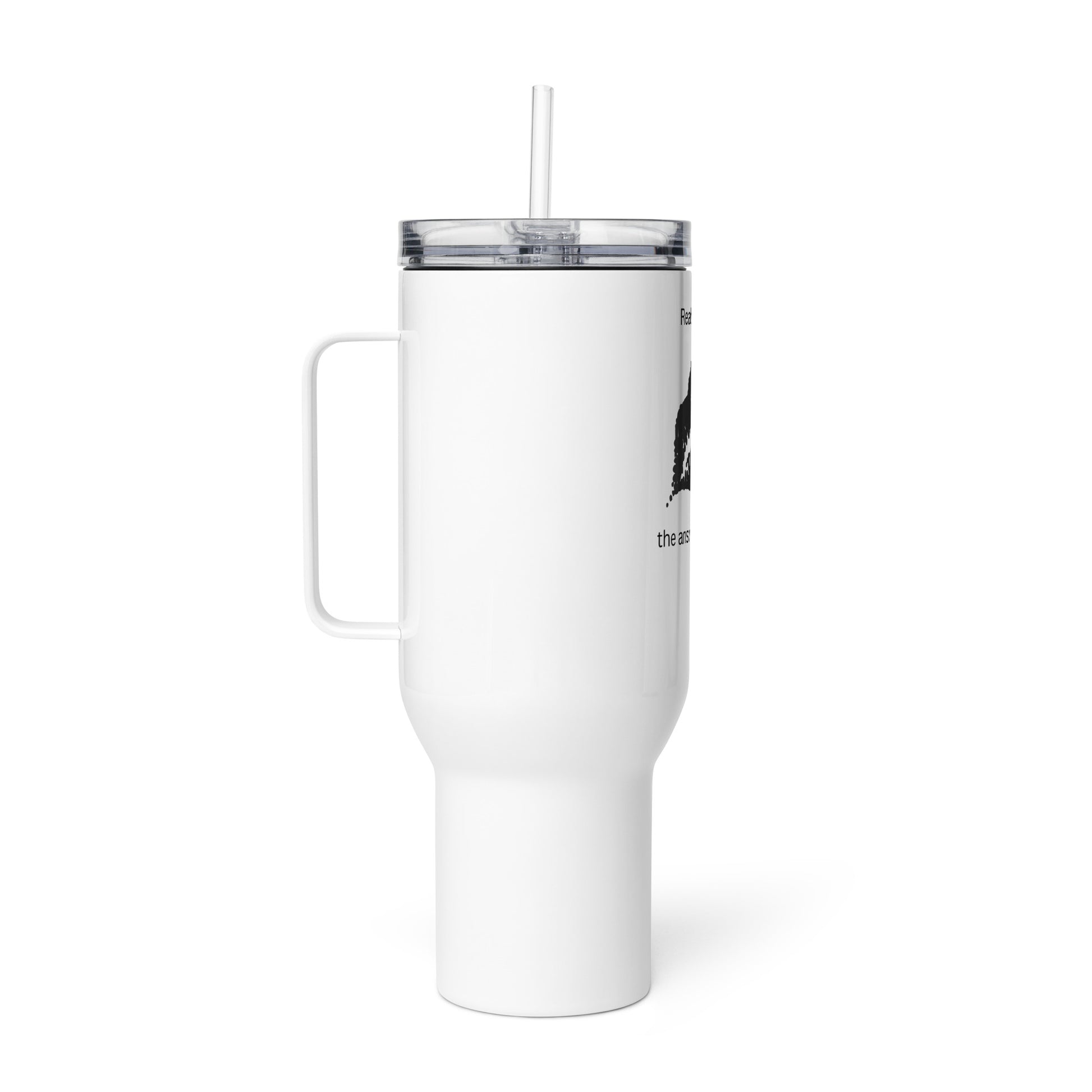 White Travel Cup with Handle