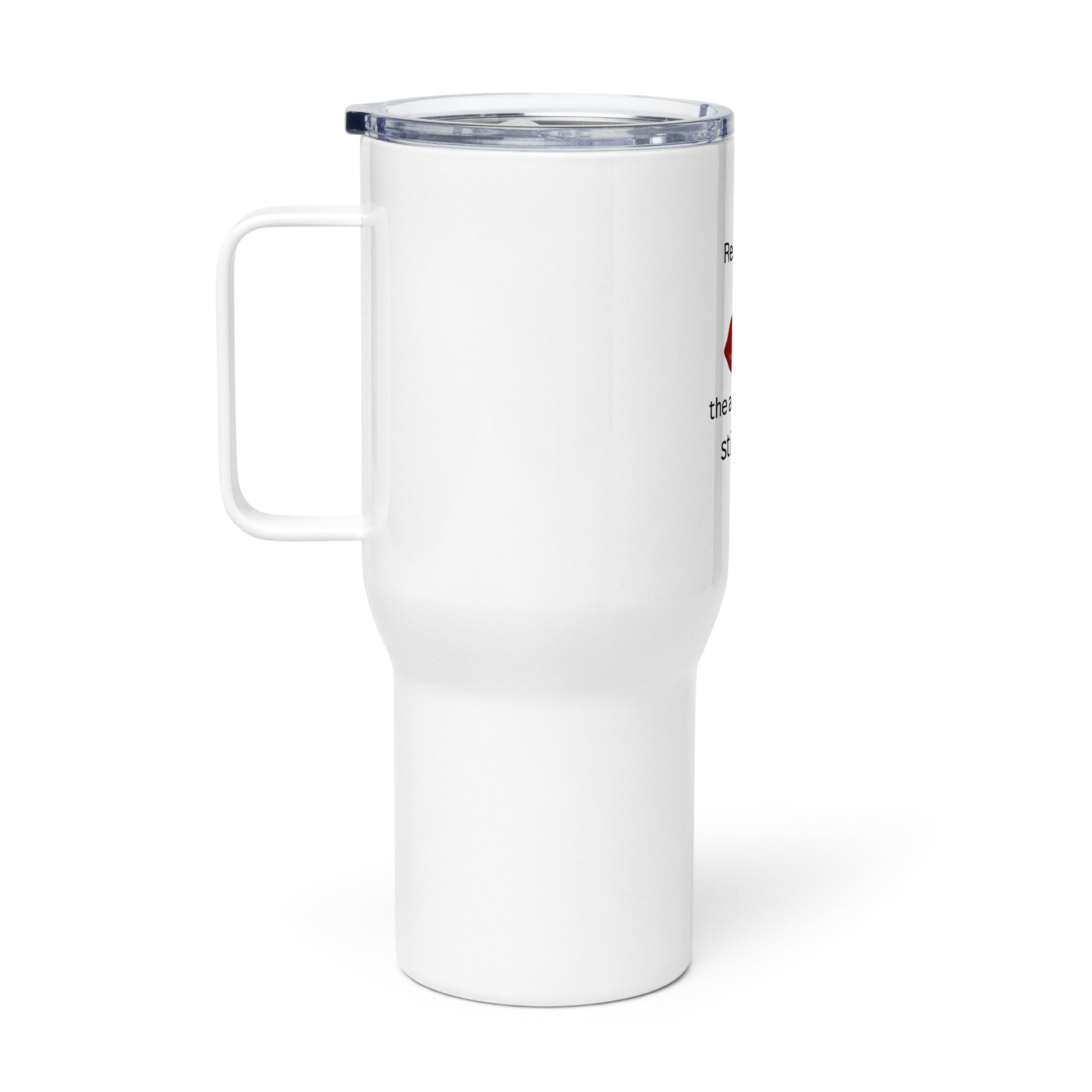 White Travel Cup with Handle