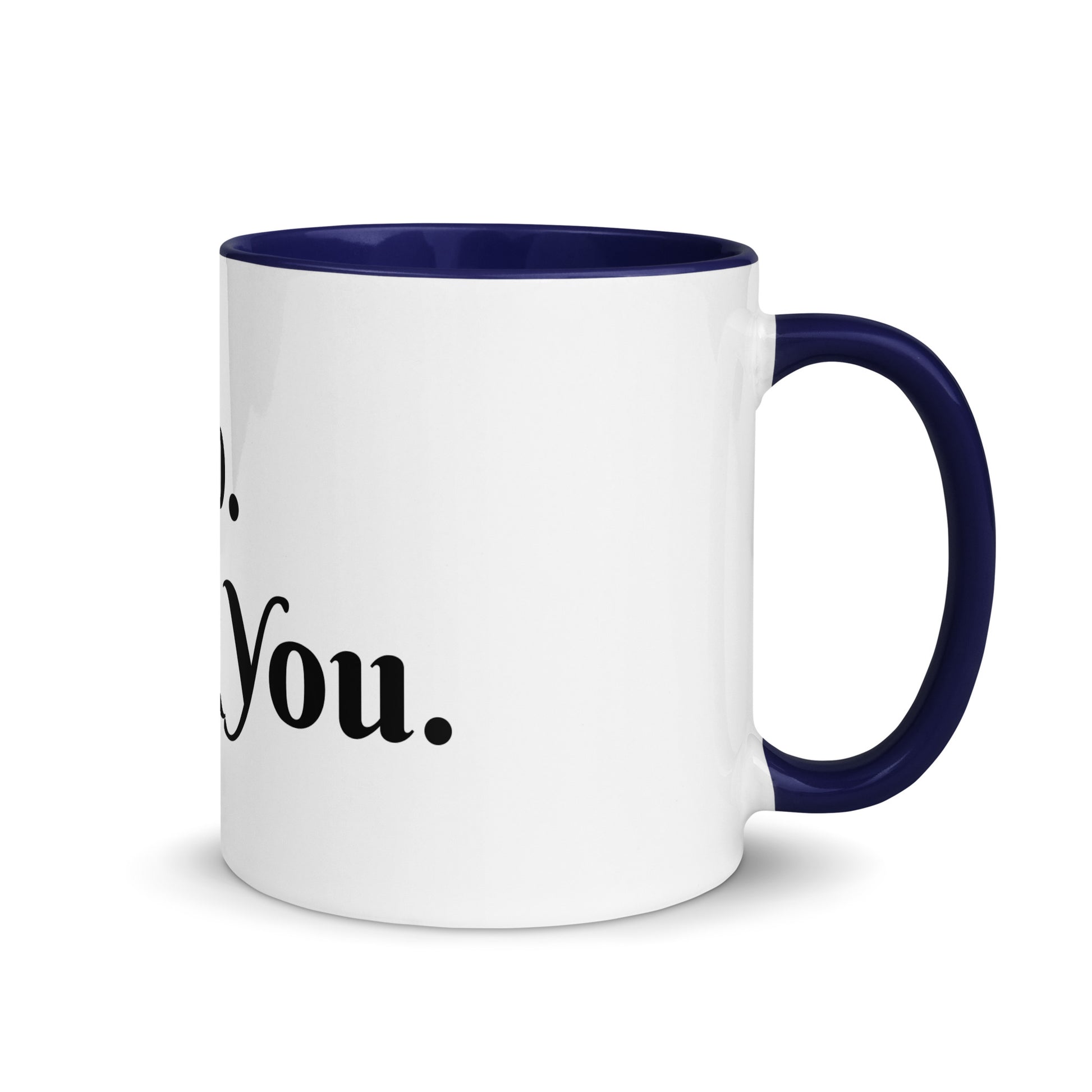 White Ceramic Cup with Color Inside
