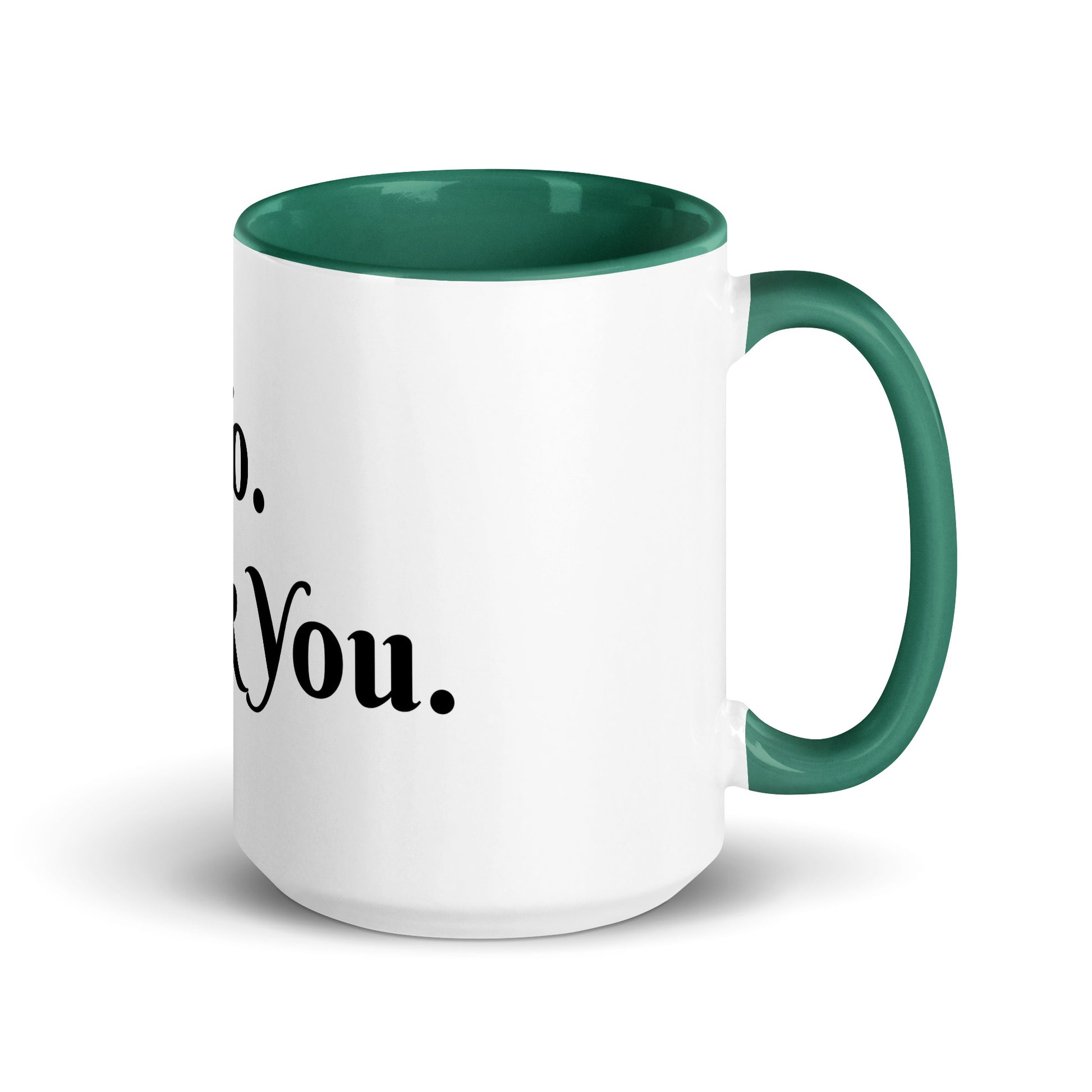 White Ceramic Cup with Color Inside