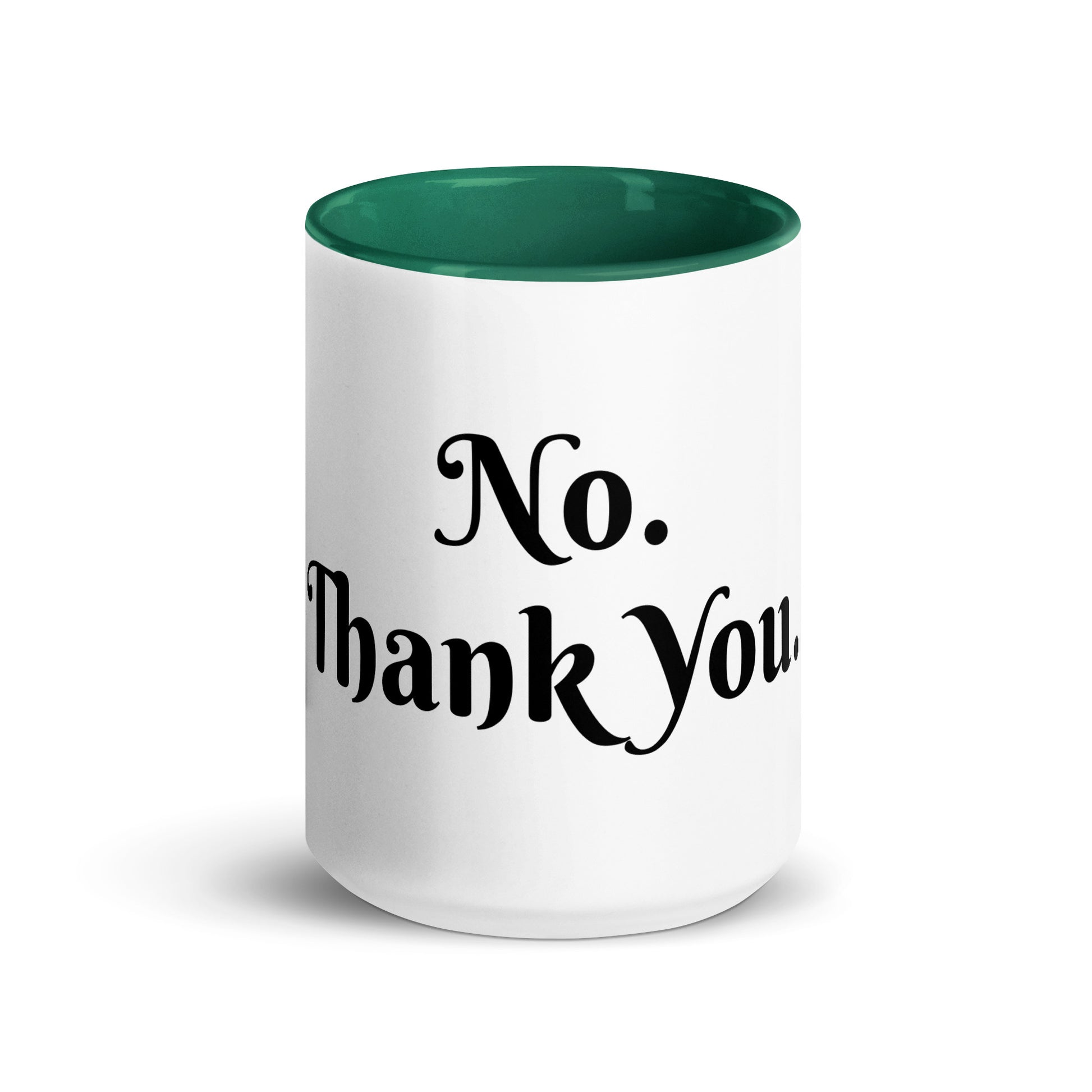 White Ceramic Cup with Color Inside
