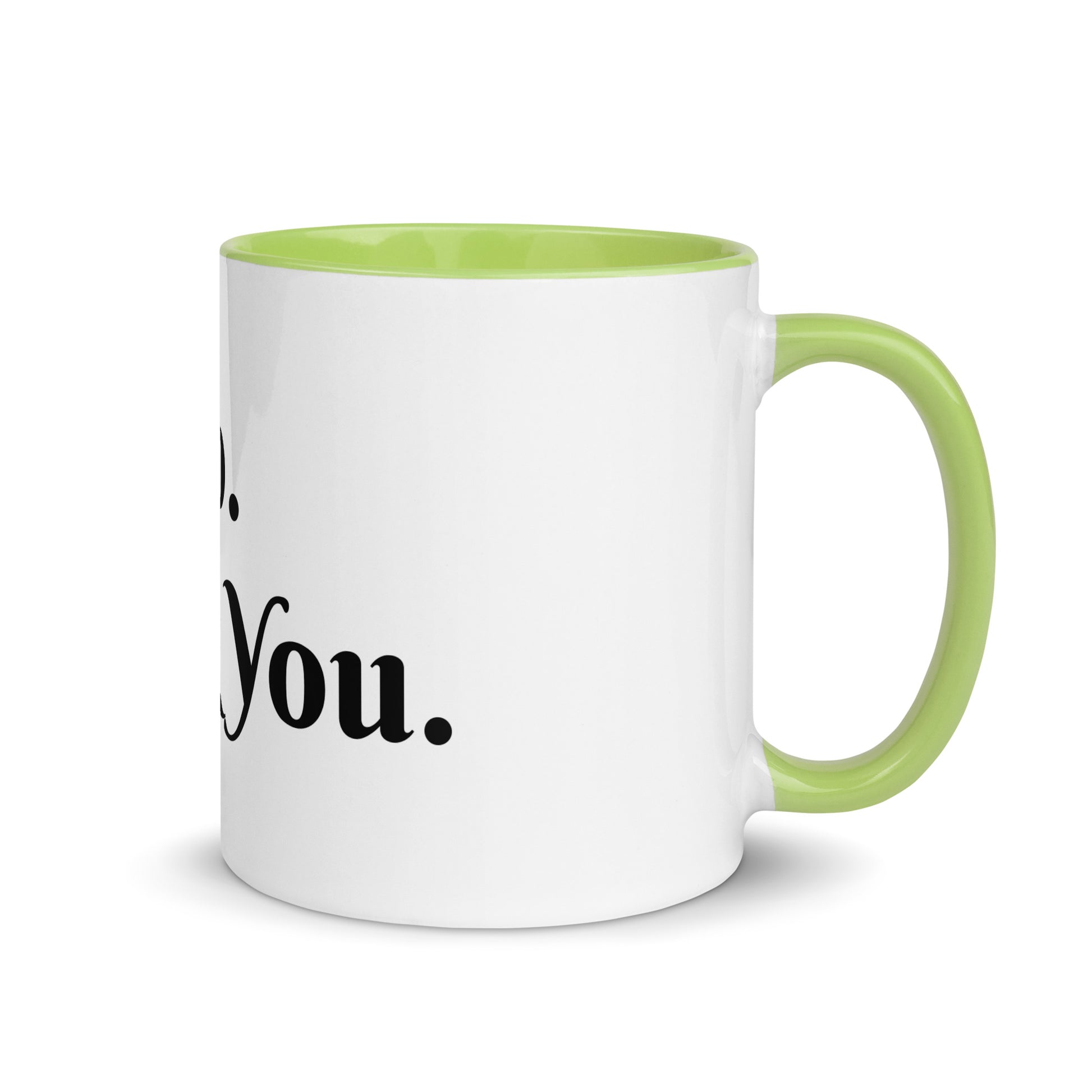 White Ceramic Cup with Color Inside