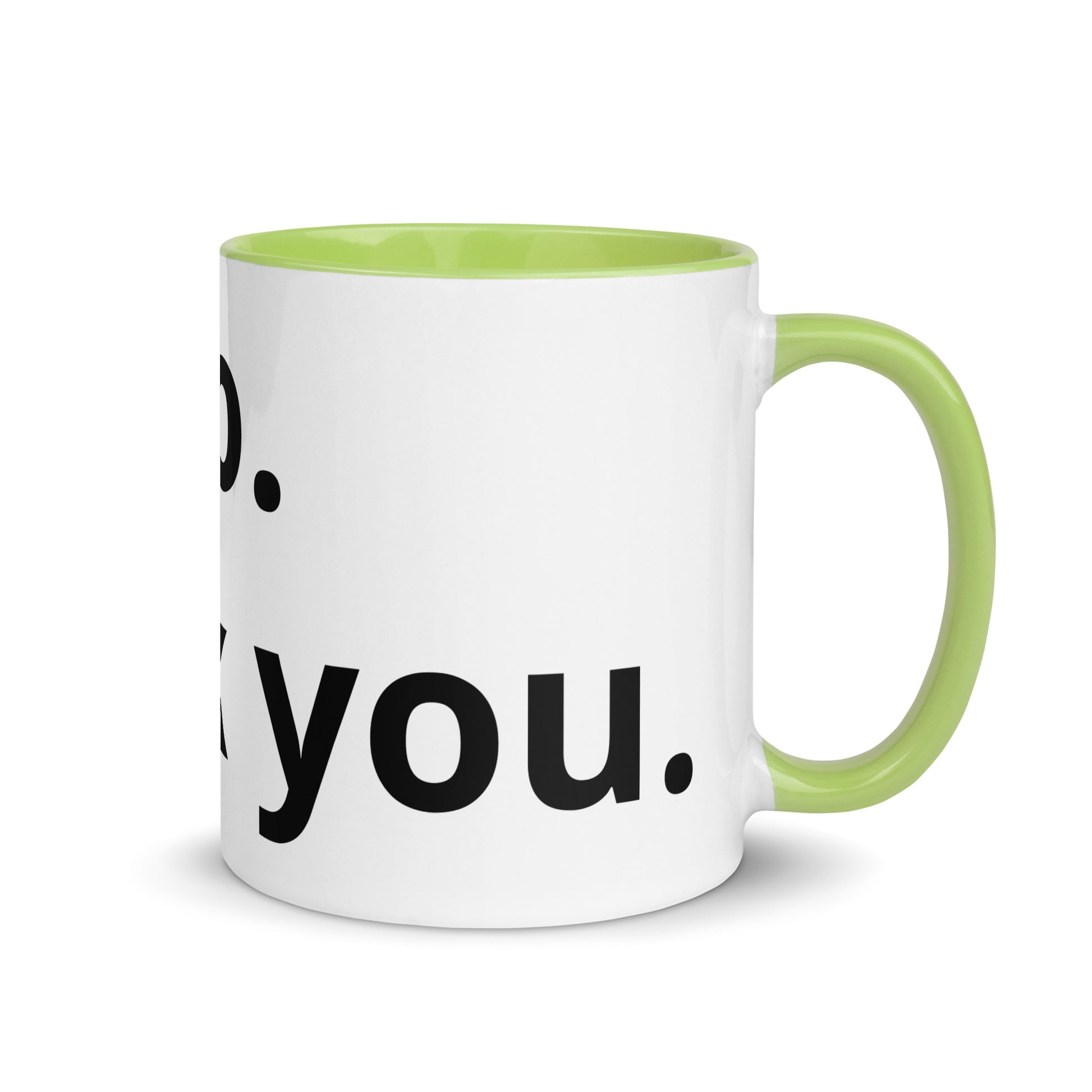 White Ceramic Cup with Color Inside