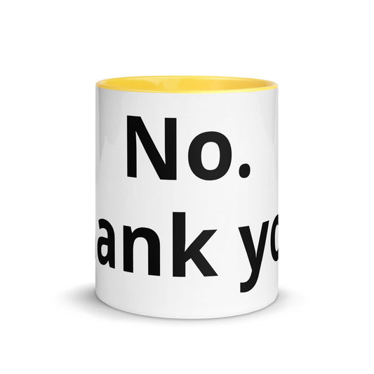 White Ceramic Cup with Color Inside