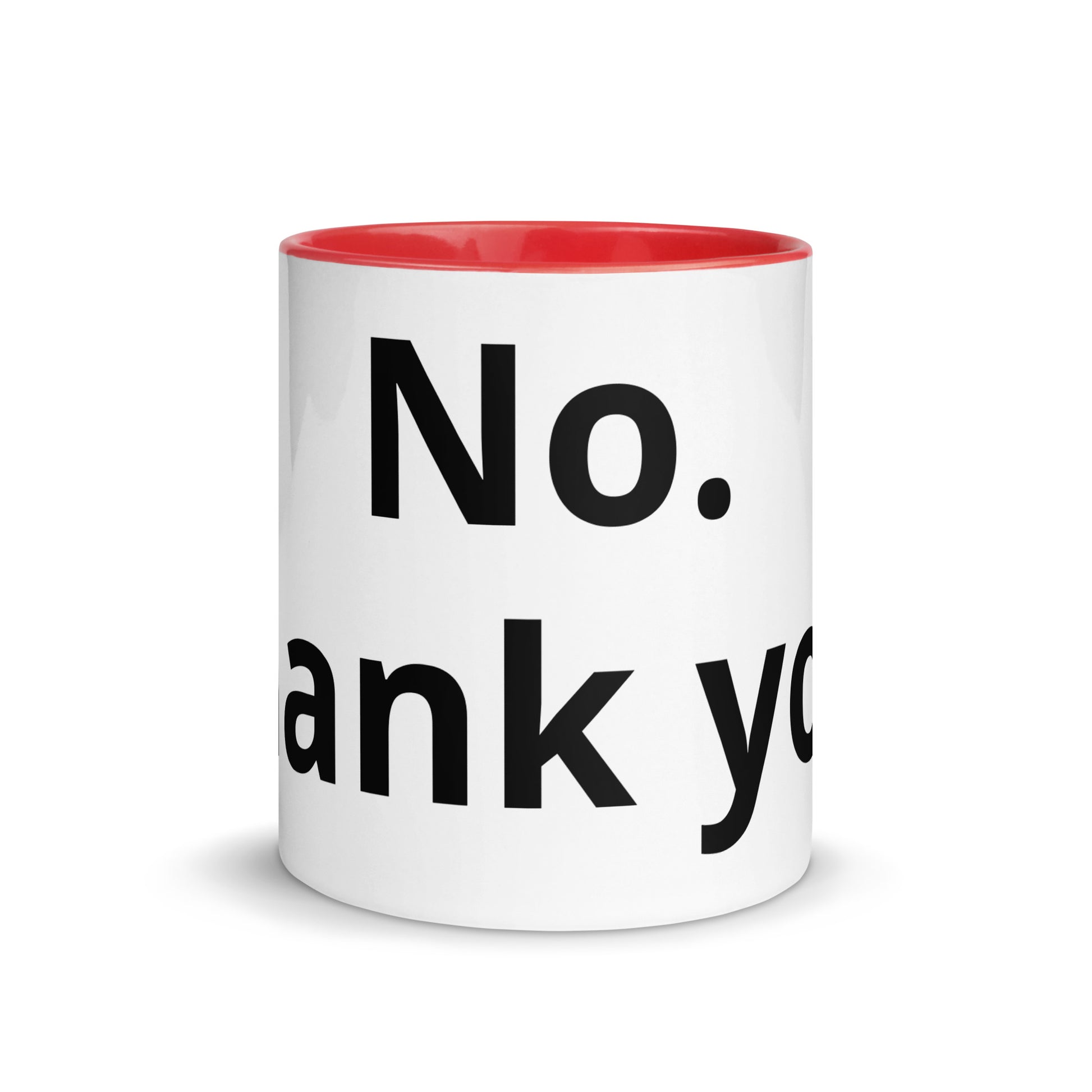 White Ceramic Cup with Color Inside
