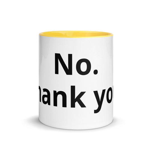 White Ceramic Cup with Color Inside