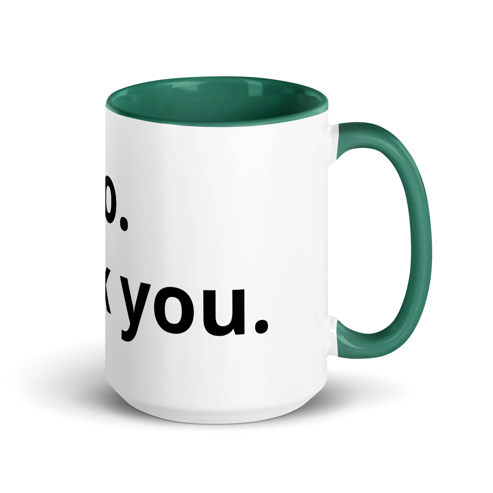 White Ceramic Cup with Color Inside