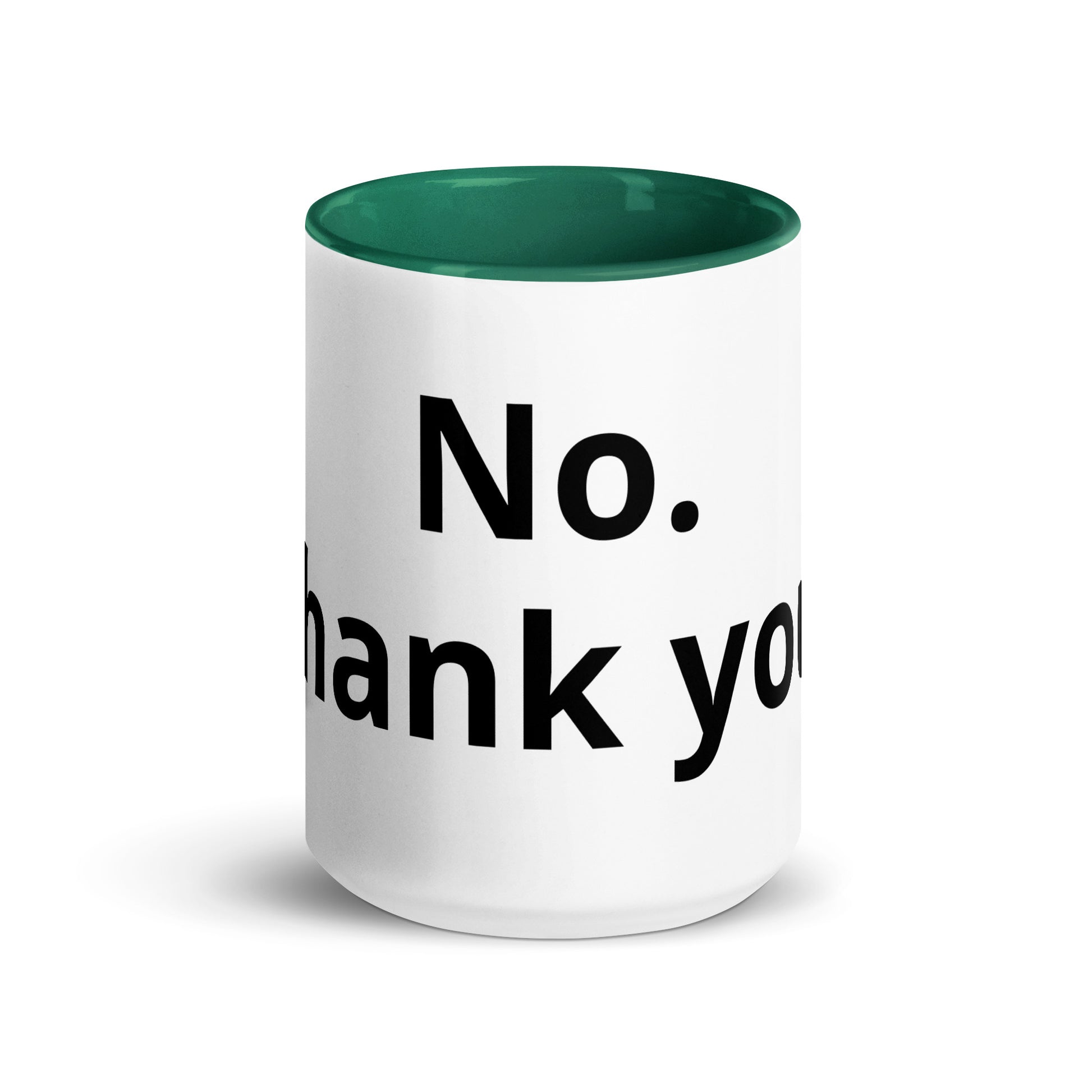 White Ceramic Cup with Color Inside