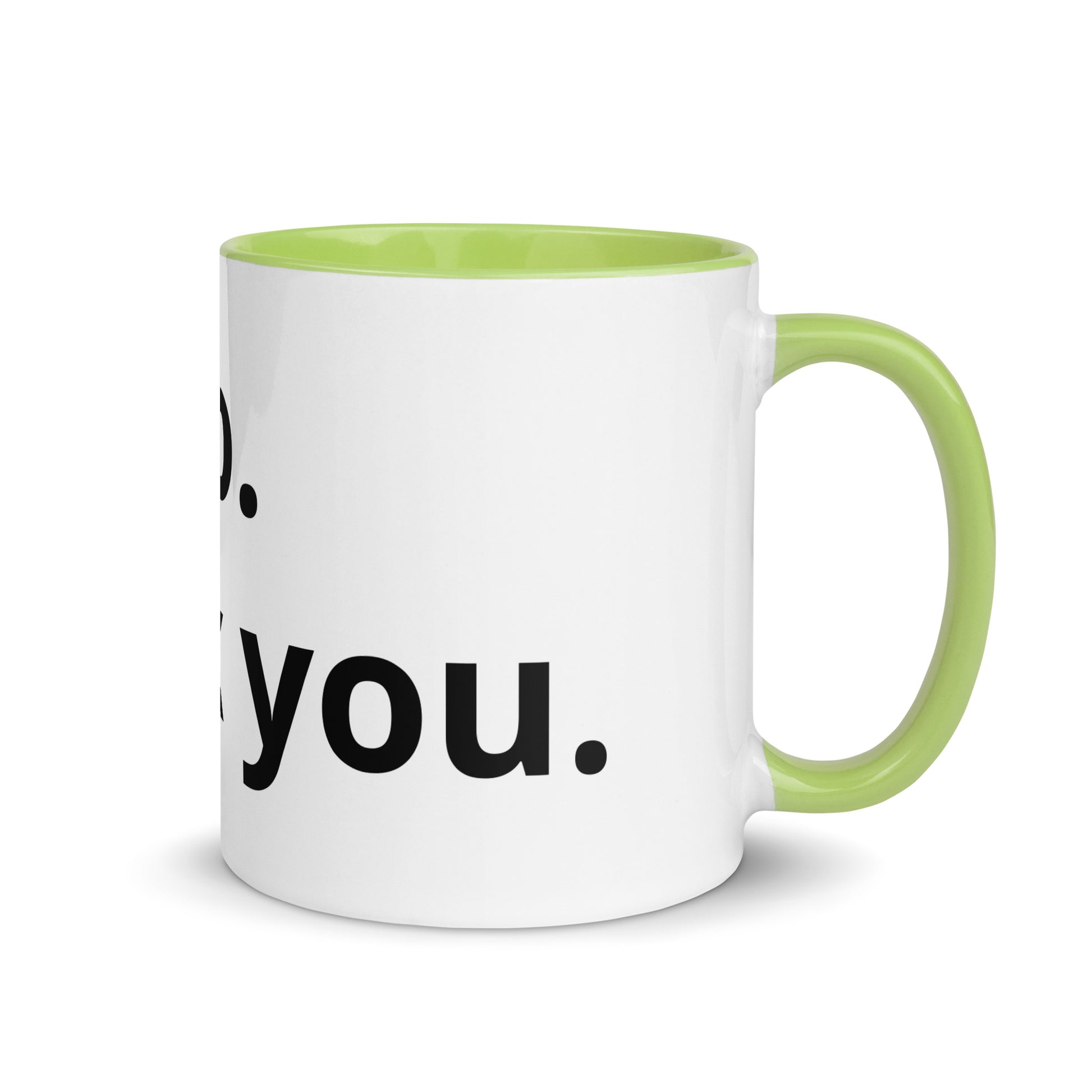 White Ceramic Cup with Color Inside