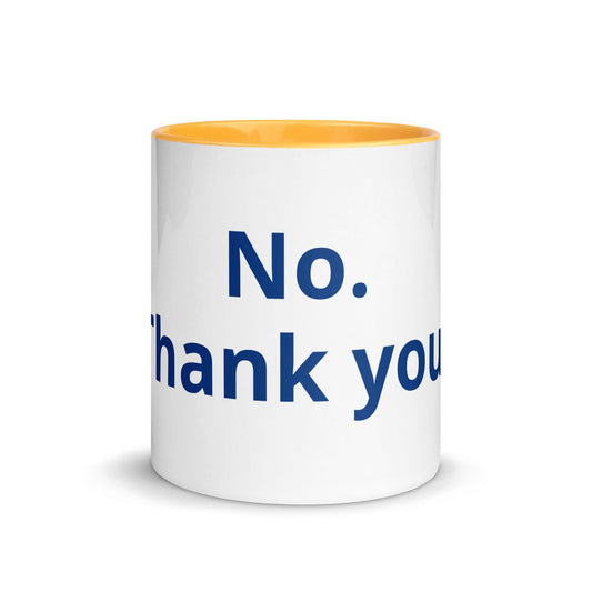 White Ceramic Cup with Color Inside