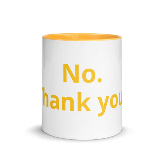 White Ceramic Cup with Color Inside