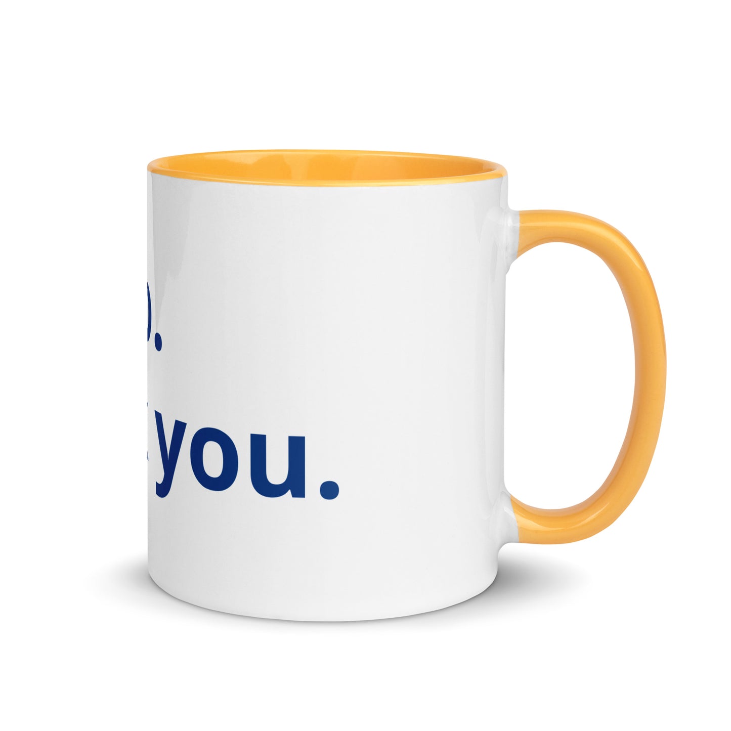 White Ceramic Cup with Color Inside