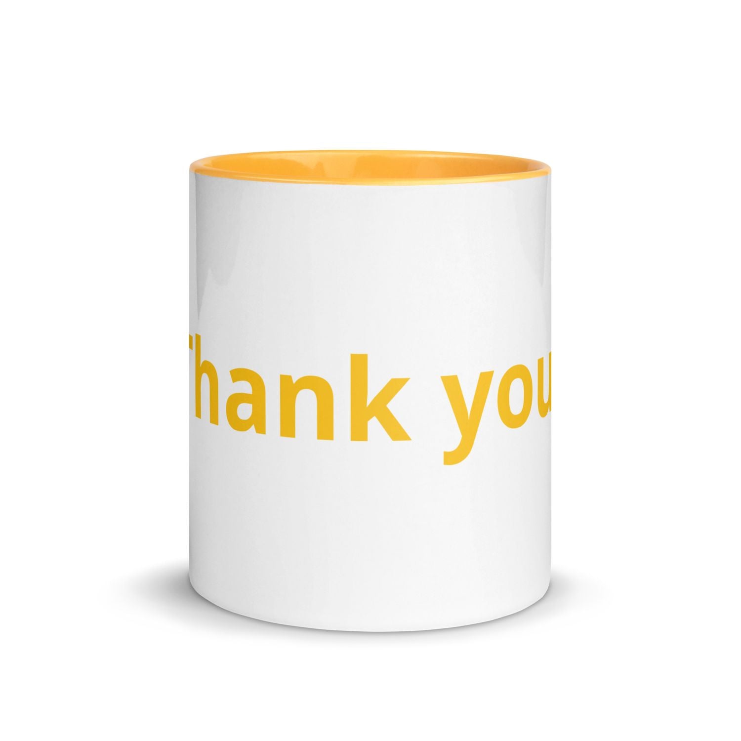 White Ceramic Cup with Color Inside