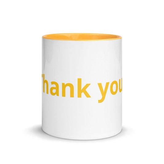 White Ceramic Cup with Color Inside