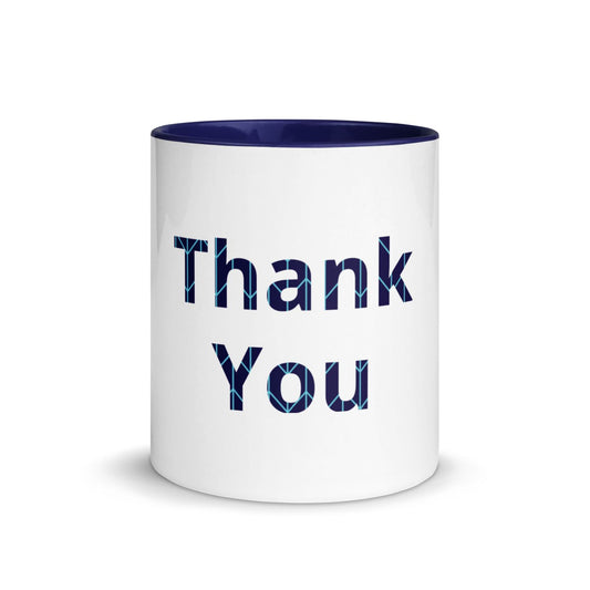 White Ceramic Cup with Color Inside