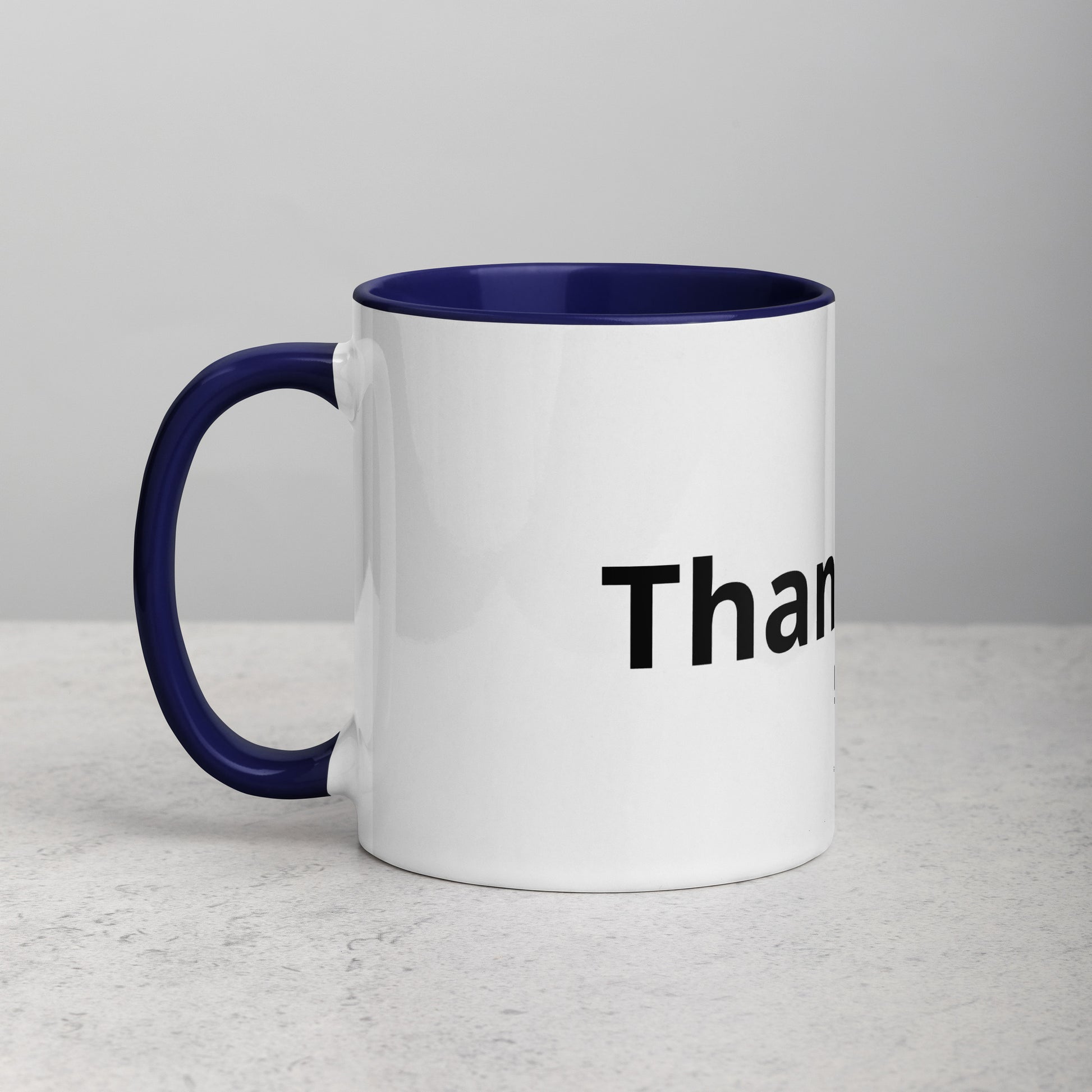 White Ceramic Cup with Color Inside