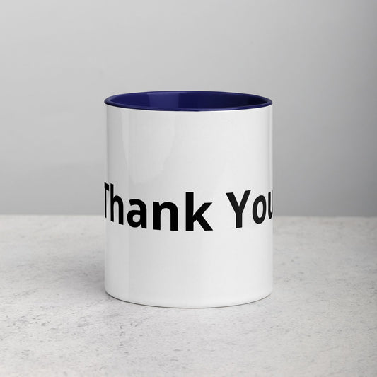 White Ceramic Cup with Color Inside