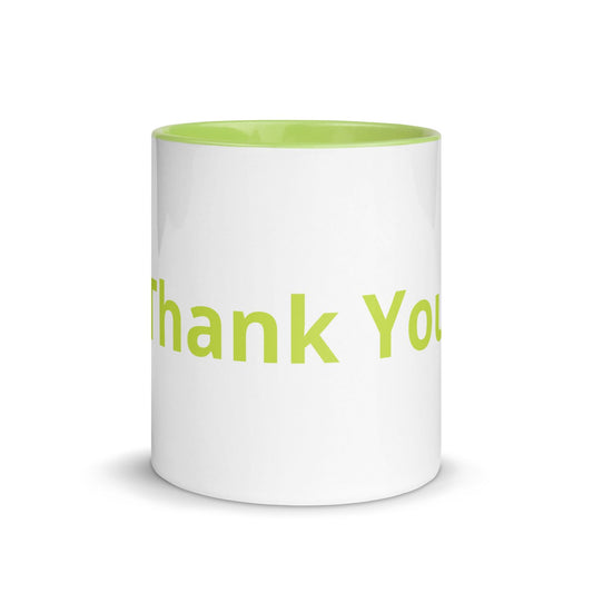 White Ceramic Cup with Color Inside