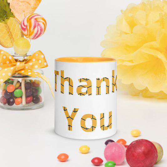 White Ceramic Cup with Color Inside