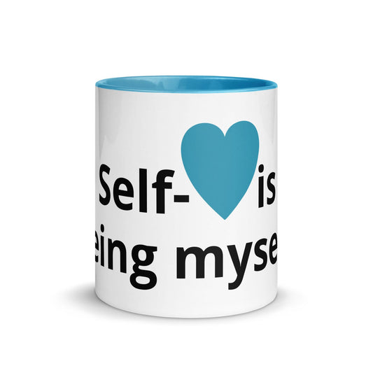 White Ceramic Cup with Color Inside