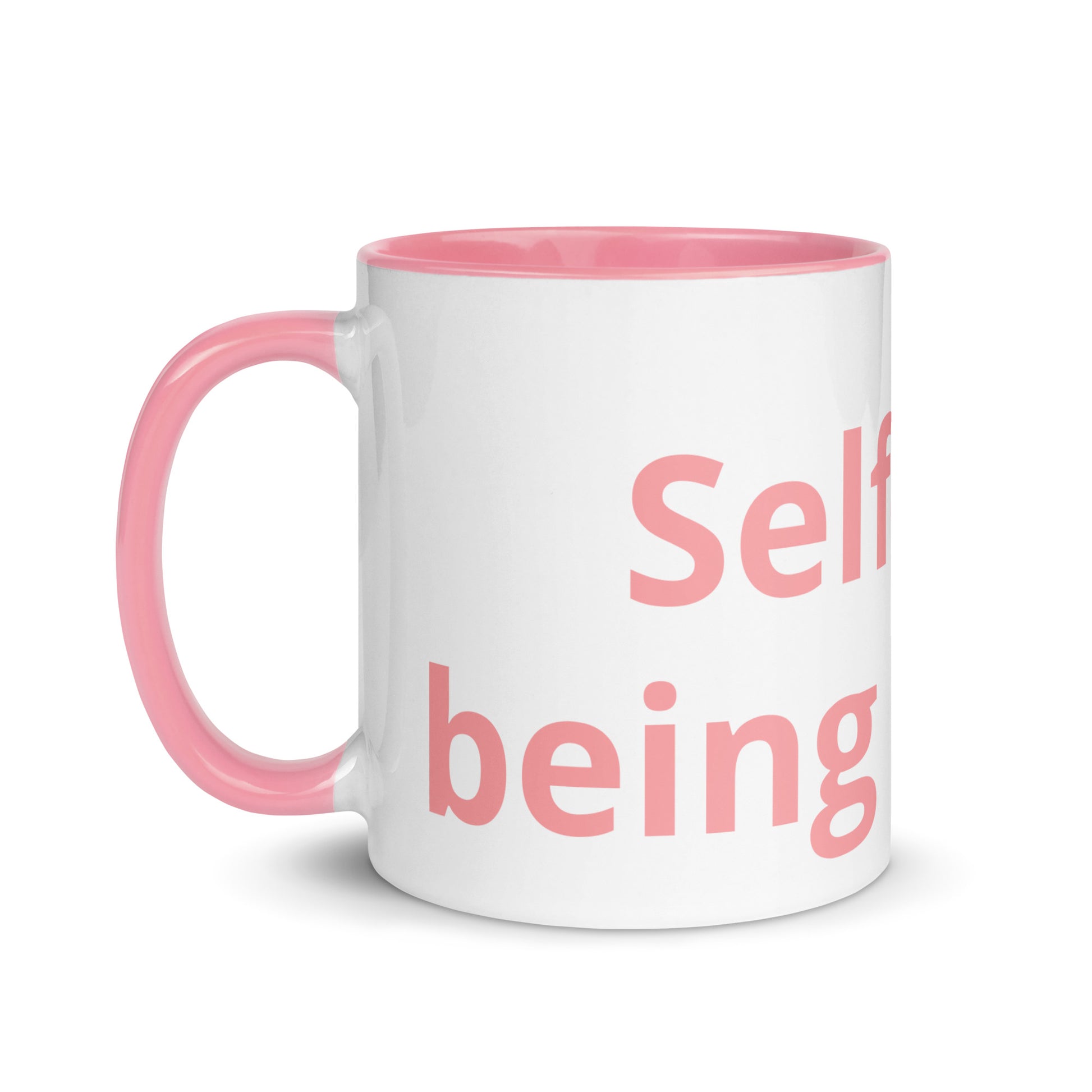 White Ceramic Cup with Color Inside