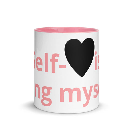 White Ceramic Cup with Color Inside