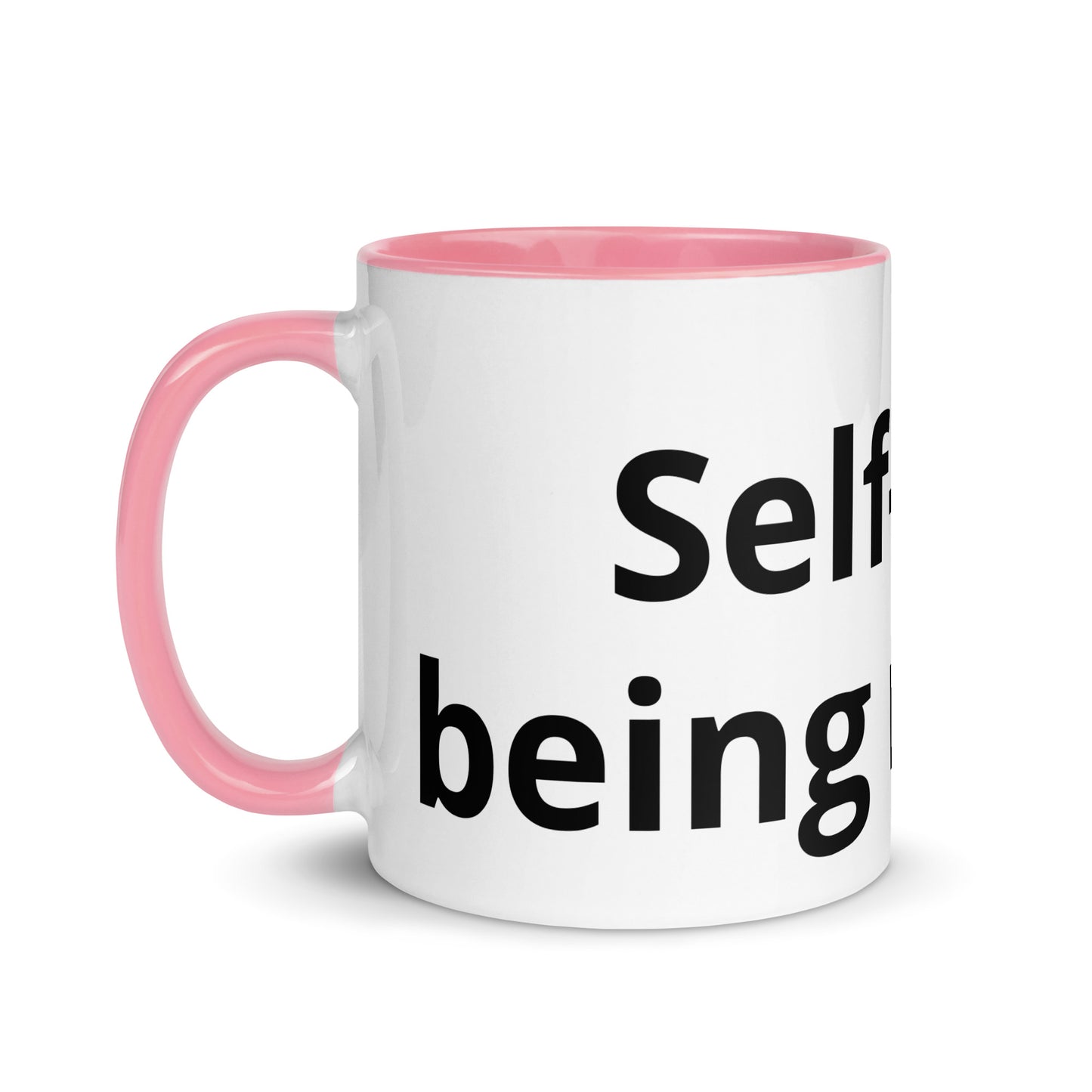 White Ceramic Cup with Color Inside