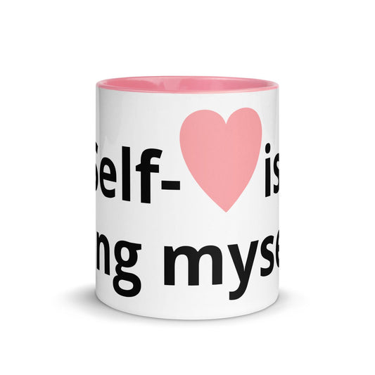 White Ceramic Cup with Color Inside