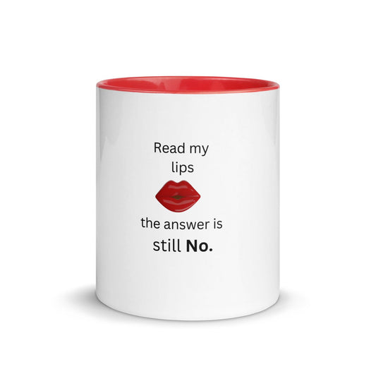 White Ceramic Cup with Color Inside