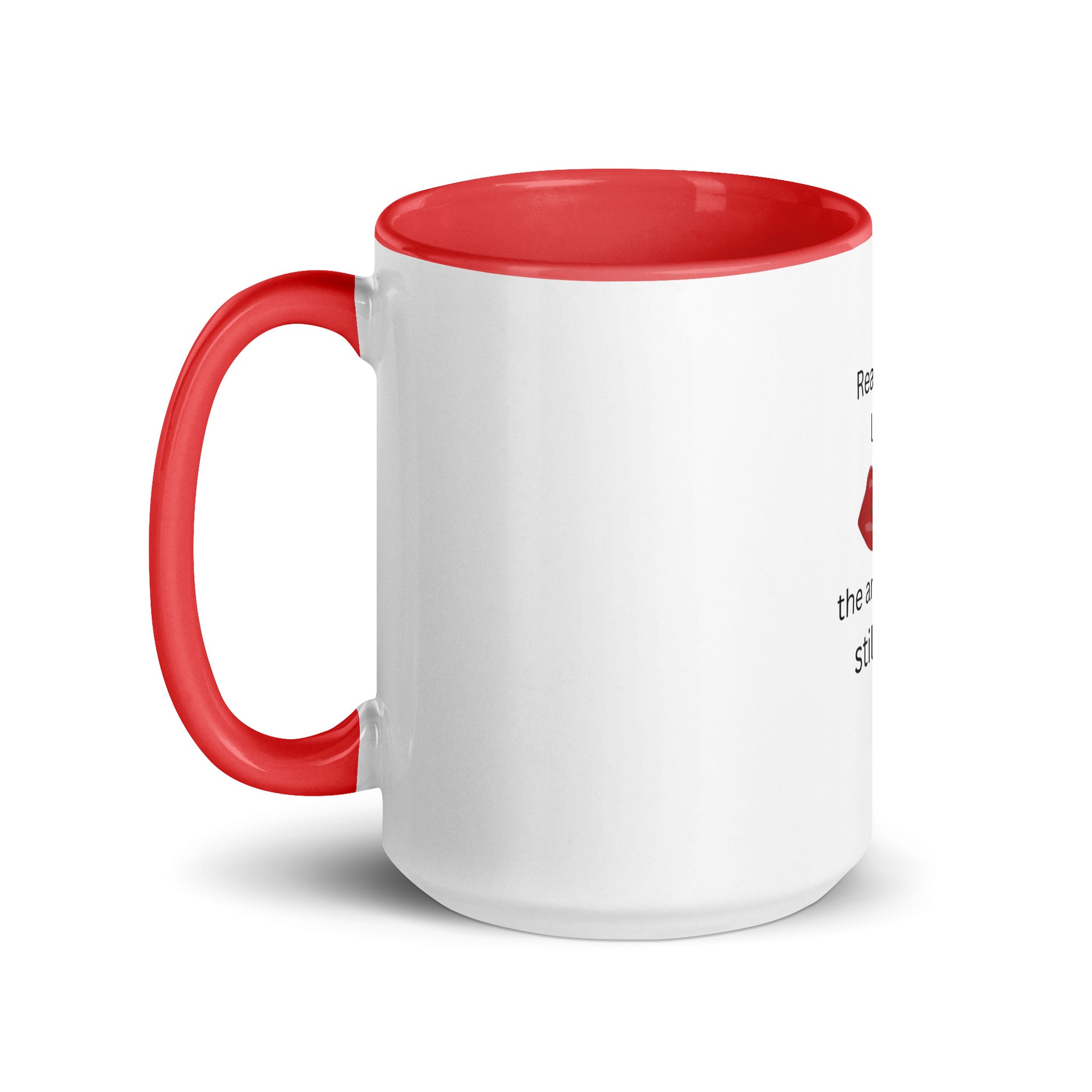 White Ceramic Cup with Color Inside