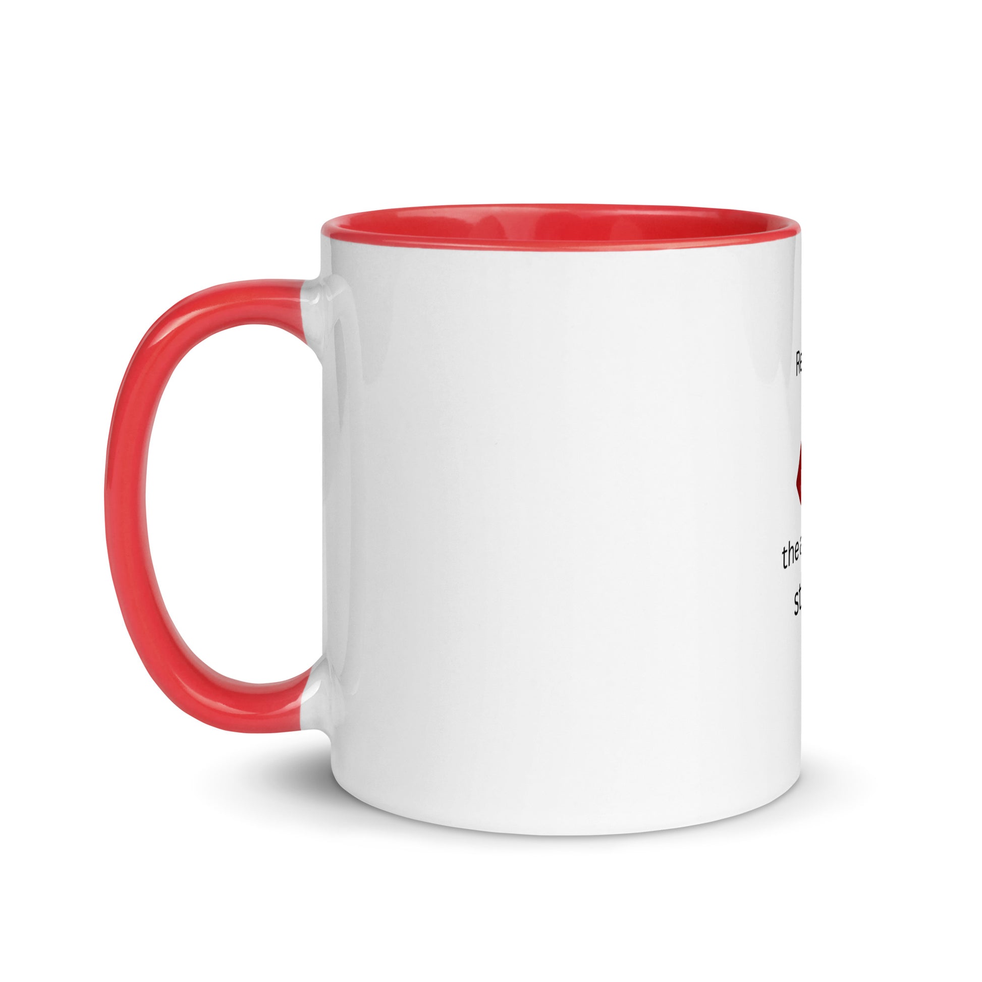 White Ceramic Cup with Color Inside
