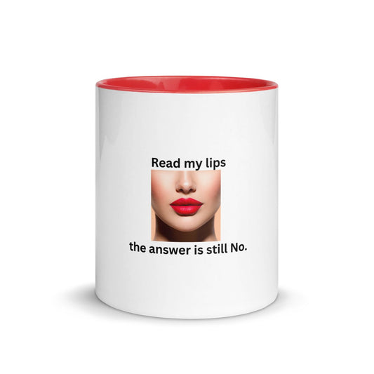 White Cup with Color Inside