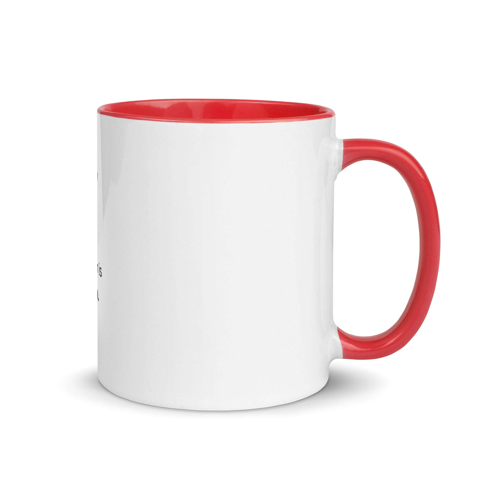 White Ceramic Cup with Color Inside