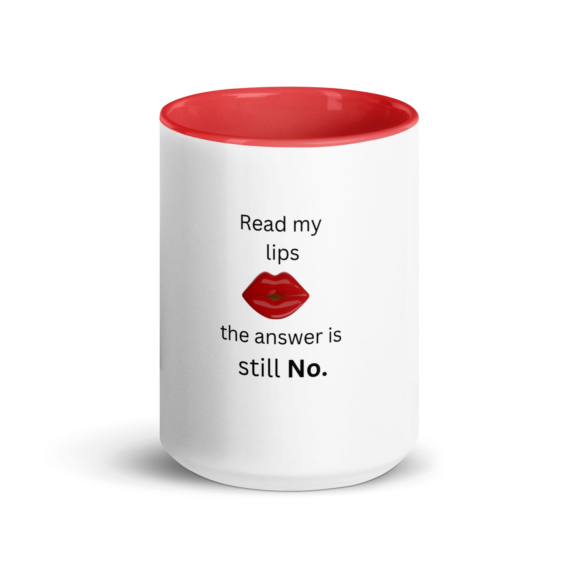 White Ceramic Cup with Color Inside