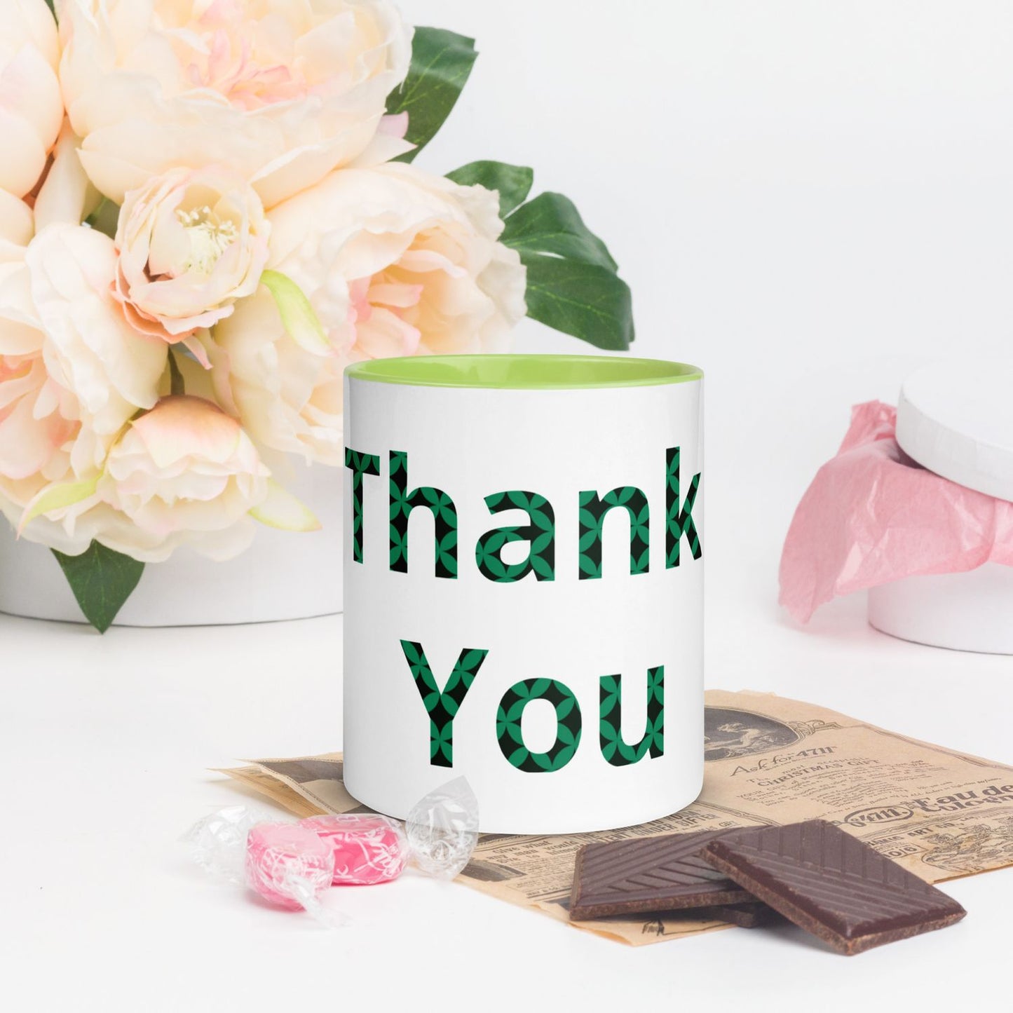 White Coffee Cup with Color Inside