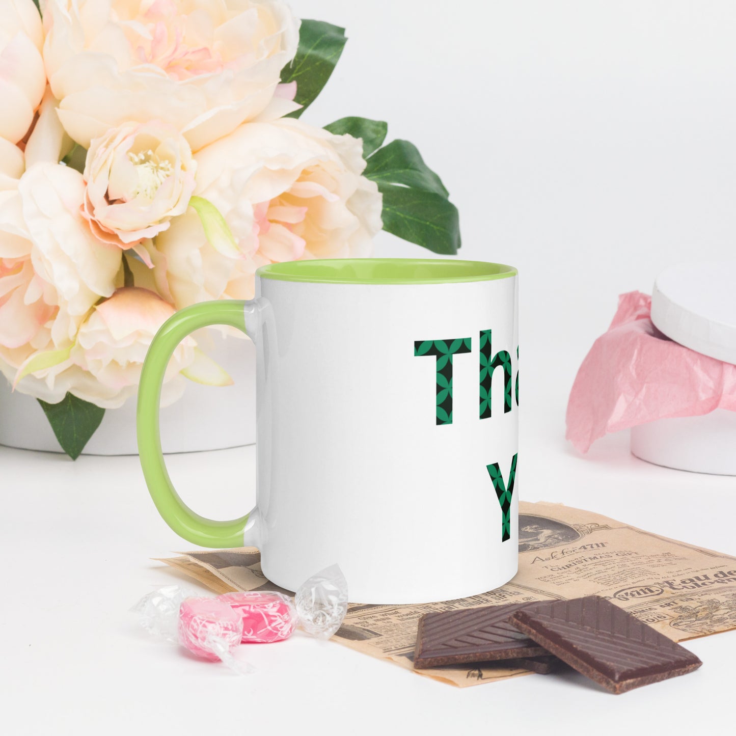 White Coffee Cup with Color Inside