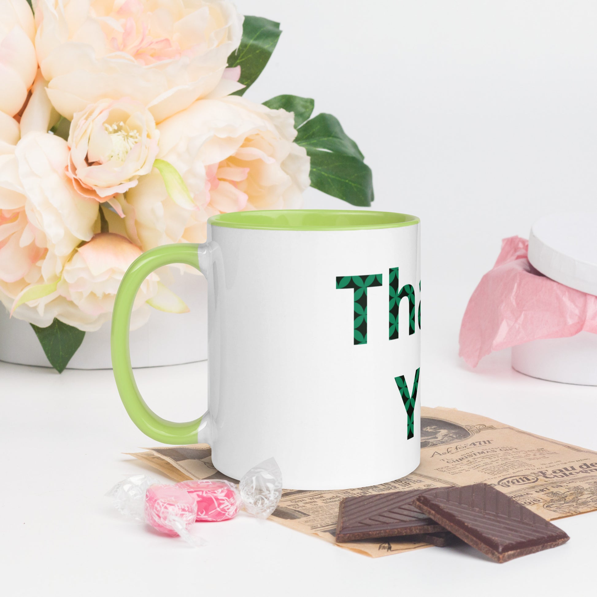White Coffee Cup with Color Inside