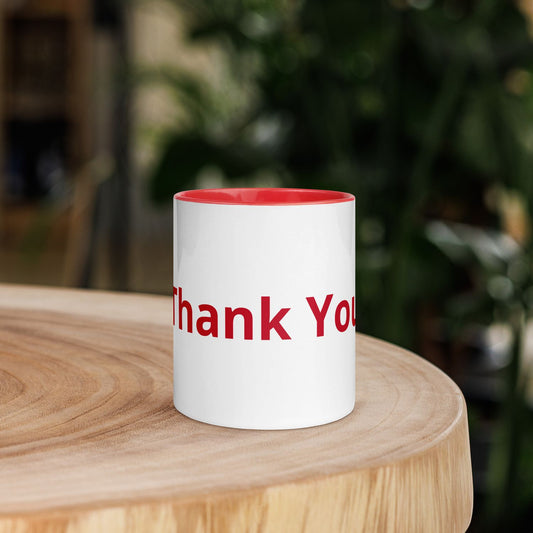 White Ceramic Cup with Color Inside
