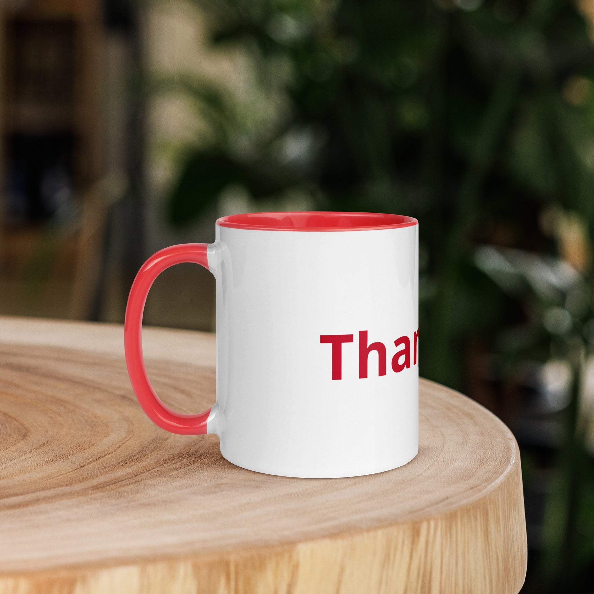 White Ceramic Cup with Color Inside